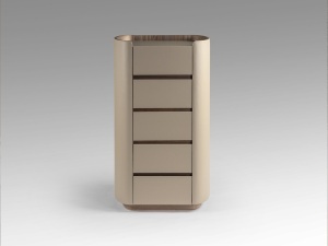 COMODA DORMITOR CIRZE 115CM, REALIZATA DIN METAL, MDF SI PIELE, DESIGN MODERN, PRODUS DE LUX