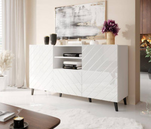 COMODA ELEGANTA, ABETTO 150CM, DIN PLACI LAMINATE SI MDF, DESIGN MODERN - Img 4