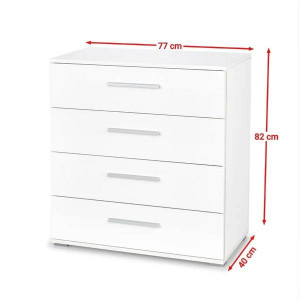 COMODA LIMA KM-3, ALBA, DIN PAL MELAMINAT, STIL MODERN - Img 2