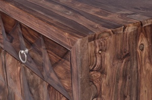 COMODA LIVING AGRA 100CM, REALIZATA DIN LEMN DE PALISANDRU SI METAL, CULOARE CIRES INCHIS, GINER Y COLOMER - Img 5