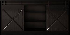 COMODA LIVING, CAMA-GRANERO-KOM-CZ/CZ 160CM, DIN PLACI LAMINATE SI MDF, DESIGN INDUSTRIAL - Img 2