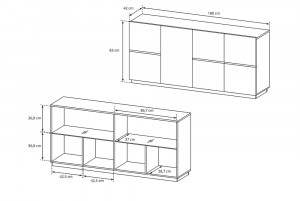 COMODA LIVING CU LED INLINE 180 - DESIGN MODERN - Img 2