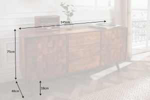 COMODA LIVING, MYSTIC 145CM, LEMN SALCAM, STIL RETRO, ARTIM GROUP SELECTION - Img 12