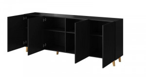 COMODA LIVING, PAFOS-KOM-200-CZ/CZ, 200CM, PLACA LAMINATA, MDF SI PLASTIC, STIL MODERN, CAMA - Img 3