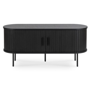 COMODA TV 120CM, ARTIM MEBLE, CU 2 USI, REALIZATA DIN MDF, CULOARE NEAGRA, STIL MODERN - Img 5