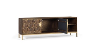 COMODA TV 145CM, LEMN DE MANGO SI METAL, GINER Y COLOMER - Img 4
