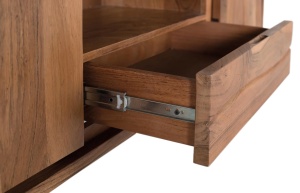 COMODA TV 170CM, REALIZATA DIN LEMN DE SALCAM SI METAL, CULOARE NATUR, GINER Y COLOMER - Img 4