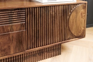 COMODA TV LIVING, ART DECO 200CM, LEMN DE MANGO, MODEL 3D, CULOARE MARO, ARTIM GROUP SELECTION - Img 9