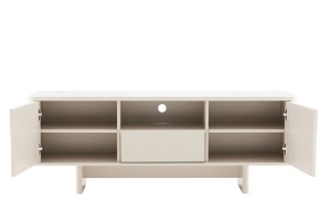 COMODA TV SAVOY 150CM, 3D, REALIZAT DIN MDF SI PLACA CERAMICA, CULOARE ALBA, ARTIM GROUP SELECTION - Img 9