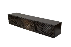 COMODA TV SUSPENDATA, ILLUSION 160CM, REALIZAT DIN LEMN DE MANGO 3D, CULOARE NEGRU/AURIU, ARTIM GROUP SELECTION - Img 2
