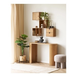 CONSOLA BIBIONE 114CM, DIN LEMN, CULOARE NATUR, HOUSE NORDIC - Img 2