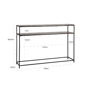 CONSOLA CHANDON SAMPANIE/AURIU, 825060, CONFECTIONATA DIN ALUMINIU SI FIER, STIL MODERN - Img 5