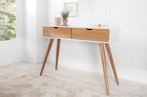 CONSOLA DIN LEMN MASIV DE STEJAR SCANDINAVIA 36435 - DESIGN SCANDINAV