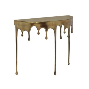 CONSOLA DROPS GOLD, 825241, CONFECTIONATA DIN ALUMINIU, STIL MODERN