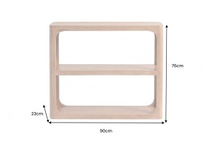 CONSOLA LIVING, ELEMENTS 90CM, REALIZATA DIN LEMN DE MANGO, CULOARE MARO/NATUR, ARTIM GROUP - Img 4
