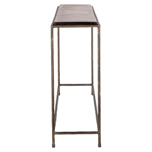 CONSOLA VILLANO 214497, CONFECTIONATA DIN METAL SI STICLA, CULOAREA MARO/BRONZ, STIL MODERN - Img 2