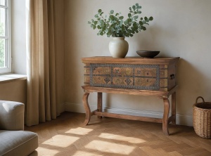 CONSOLA ZORA 116CM, REALIZATA DIN LEMN DE MANGO, CULOARE NATUR, GINER Y COLOMER - Img 2