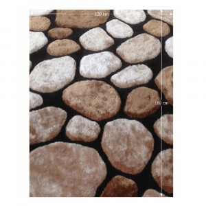 Covor 120x180 cm, maro/bej/negru, PEBBLE TYP 2, 0000201400 - Img 8