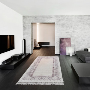 Covor 160x230 cm, crem/maro, LINON, 0000203329 - Img 6
