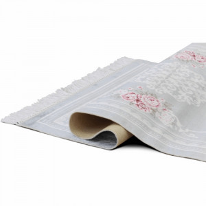 Covor 160X230 cm, gri/model cu flori, SEDEF TIP 2, 0000203322 - Img 3