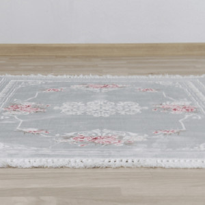 Covor 160X230 cm, gri/model cu flori, SEDEF TIP 2, 0000203322 - Img 8