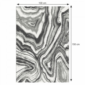 Covor, alb/negru/model, 100x150, SINAN, 0000267964 - Img 1