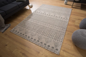 COVOR BERBER 240X160 cm NEGRU/BEJ 38758 DESIGN MODERN - Img 1