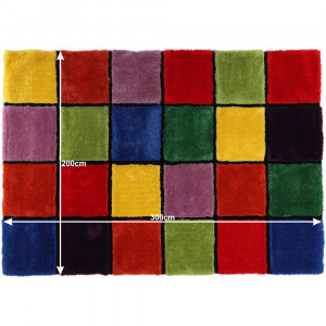 Covor, roşu/verde/galben/violet, 200x300, LUDVIG TYP 4, 0000201408 - Img 8