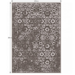 Covor vintage 200x300 cm, maro, MORIA, 0000194637 - Img 8