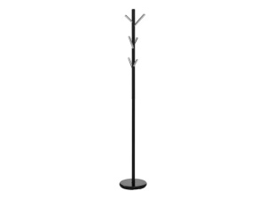 CUIER DE HAINE ALLEN, 176 CM, NEGRU/CROM, DIN METAL, STIL MODERN