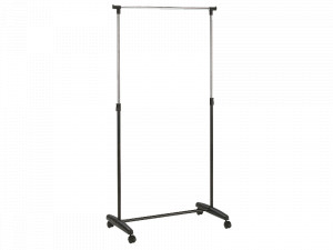 CUIER DE HAINE NOVA, 95/160 CM, NEGRU/CROM, DIN METAL SI PLASTIC, STIL MODERN
