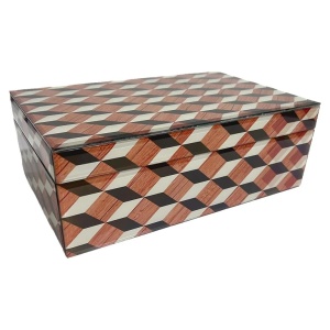 CUTIE DE DPOZITARE MARE, CHADY JB-0101, MULTICOLORA, CONFECTIONATA DIN MDF SI STICLA, RICHMOND INTERIOR - Img 1