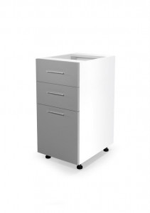 DULAP BUCATARIE VENTO ALB/GRI D3S-40/82 STIL MODERN HALMAR - Img 1