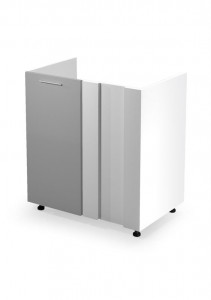 DULAP BUCATARIE VENTO ALB/GRI DKN-100/82 STIL MODERN HALMAR - Img 1
