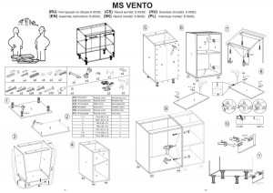 DULAP BUCATARIE VENTO BEJ/ALB D-80/82 STIL MODERN HALMAR - Img 2