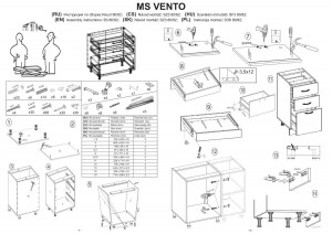 DULAP BUCATARIE VENTO D3S-80/82 ALB/BEJ STIL MODERN HALMAR - Img 2