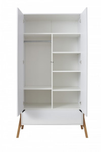 DULAP CU 2 USI PENTRU CAMERA BEBELUSI LOTTA ALB DESIGN SCANDINAV BA - Img 3