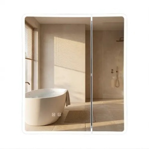 DULAP CU OGLINDA, PENTRU BAIE, CU LED, M1011-60 60x70 CM, CALITATE SUPERIOARA - Img 2