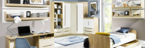 DULAP DORMITOR XELO 100 ALB/STEJAR - DESIGN MODERN - Img 3