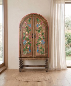 DULAP ELEGANT SILEX 83CM, REALIZAT DIN LEMN DE MANGO, CULOARE MARO/ MULTICOLOR, GINER Y COLOMER - Img 2