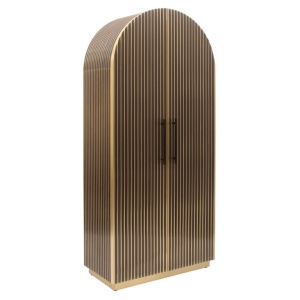 DULAP LES ARCS CU 2 USI, AURIU PERIAT, 8103, CONFECTIONATA DIN MDF SI ALAMA STIL MODERN - Img 1