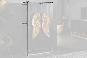 DULAP LIVING 140CM, DIN LEMN MASIV DE MANGO SI METAL, CU ORNAMENTE DEOSEBITE, ARTIM GROUP SELECTION - Img 7