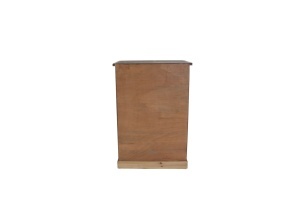 DULAP LIVING DEOSEBIT, BODEGA 90CM, REALIZAT DIN LEMN DE PIN SI METAL, CULOARE MARO ANTICHIZAT/NATUR, ARTIM GROUP - Img 7