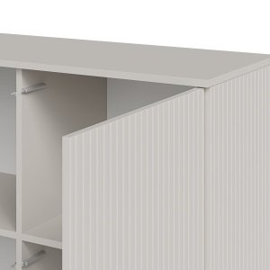 DULAP LIVING RANDOM 2 KM-2, 100X95 CM, CASMIR/NUC/NEGRU, DIN MDF FURNIRUIT, POLIPROPILENA SI METAL, STIL MODERN - Img 6