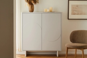 DULAP LIVING SAVOY 130CM, 3D, REALIZAT DIN MDF SI PLACA CERAMICA, CULOARE ALBA, ARTIM GROUP SELECTION - Img 9