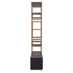 DULAP/ORGANIZATOR HUNTER, 210475, CONFECTIONAT DIN FURNIR DE STEJAR SI METAL, NEGRU/AURIU, STIL RUSTIC - Img 2