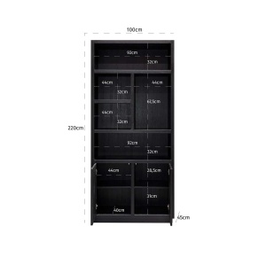 DULAP/ORGANIZATOR OAKURA, 210293, NEGRU, DIN FURNIR DE STEJAR, STIL INDUSTIAL, RICHMOND INTERIORS - Img 6
