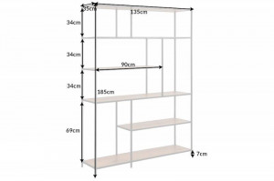 DULAP/RAFT 185X135CM, SLIM LINE, COD 42026, DIN METAL SI FURNIR, STIL INDUSTRIAL - Img 6