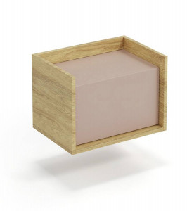 DULAPIOR MODULAR MOBIUS 1D, ROZ ANTIC/NATUR, 36X50 CM, DIN PAL MELAMINAT, STIL MODERN