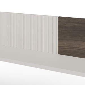 ETAJERA RANDOM 2 P-1, 150 CM, CASMIR/NUC/NEGRU, DIN MDF FURNIRUIT, POLIPROPILENA SI METAL, STIL MODERN - Img 4
